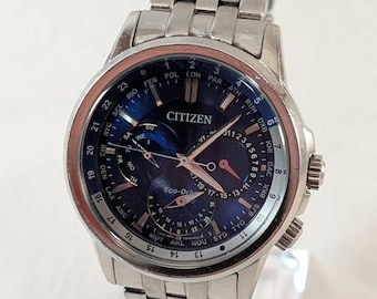 Used Citizen Eco-Drive Calendrier Men's Watch with Blue Dial