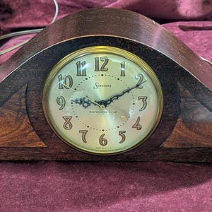 1940s Sessions Electric Mahogany Mantle Clock - Westminster Chime