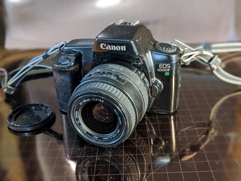 Vintage Canon EOS 1000 FN (Rebel S II) Camera with a Sigma 35-80mm