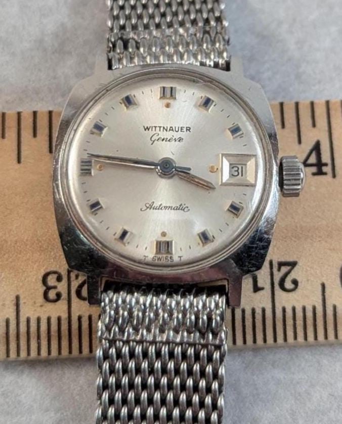 Vintage 1970s Wittnauer Automatic Ladies Watch, Stainless 