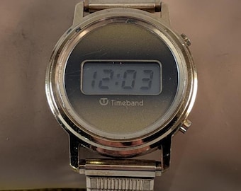 Late 1970s Timeband by Fairchild Digital LCD Men's Watch - Vintage Gold Tone