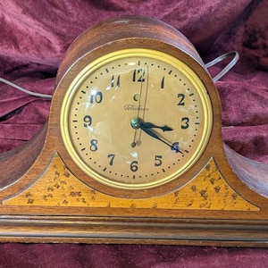 Vintage Telechron Geneva Electric Mantle Clock - Mahogany Case, 1930s