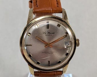 Vintage 1960s La Mark (Genève) Men's Swiss made Watch Automatic Movement Stainless Steel