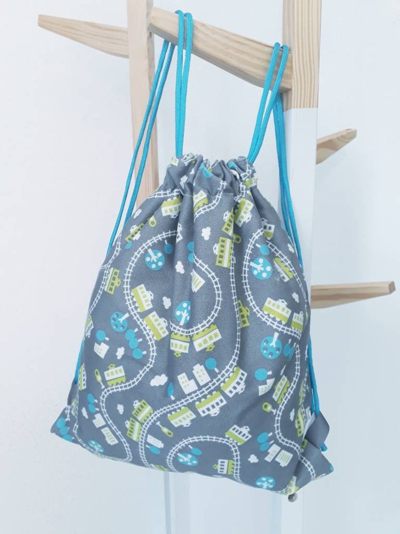 Backpack for kids gray train