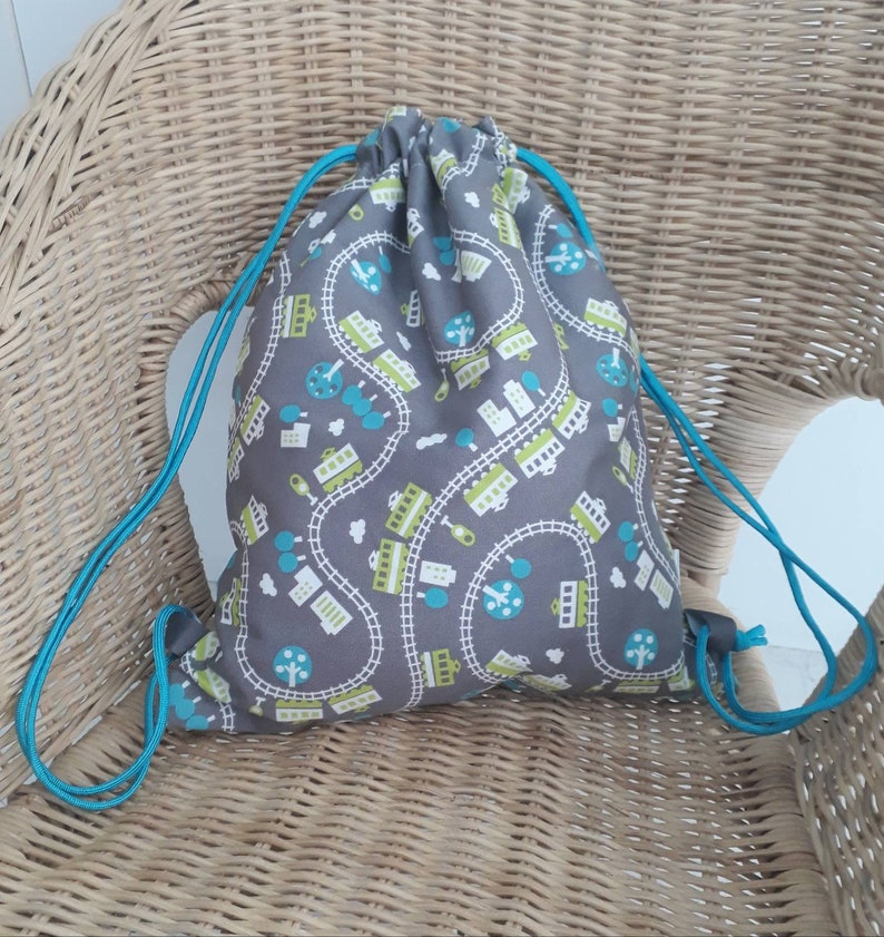 Backpack for kids gray train