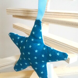 Porte-clés étoile Mint/menthe et bleu lagon image 2