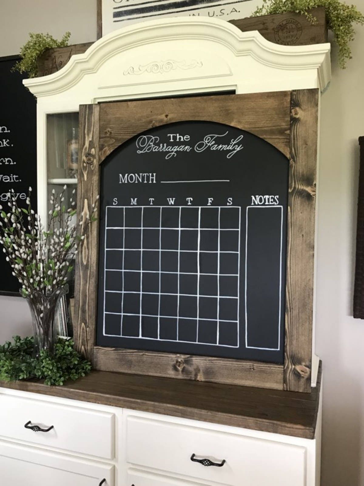 Calendar Chalkboard 35 W x 40 H