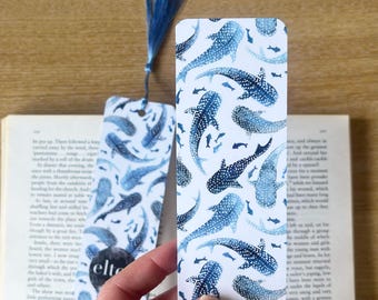 Watercolour Whale Sharks: Illustrated Paper Bookmark
