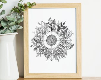 Watercolour Sleeping Dormouse: A4 Signed Artist Print