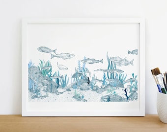 Under the Sea: A4 Signed Artist Print