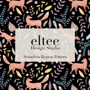 Playful Foxes: Seamless Repeat Pattern