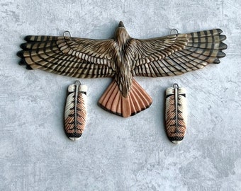 Laura Mears Hawk & Feathers Set