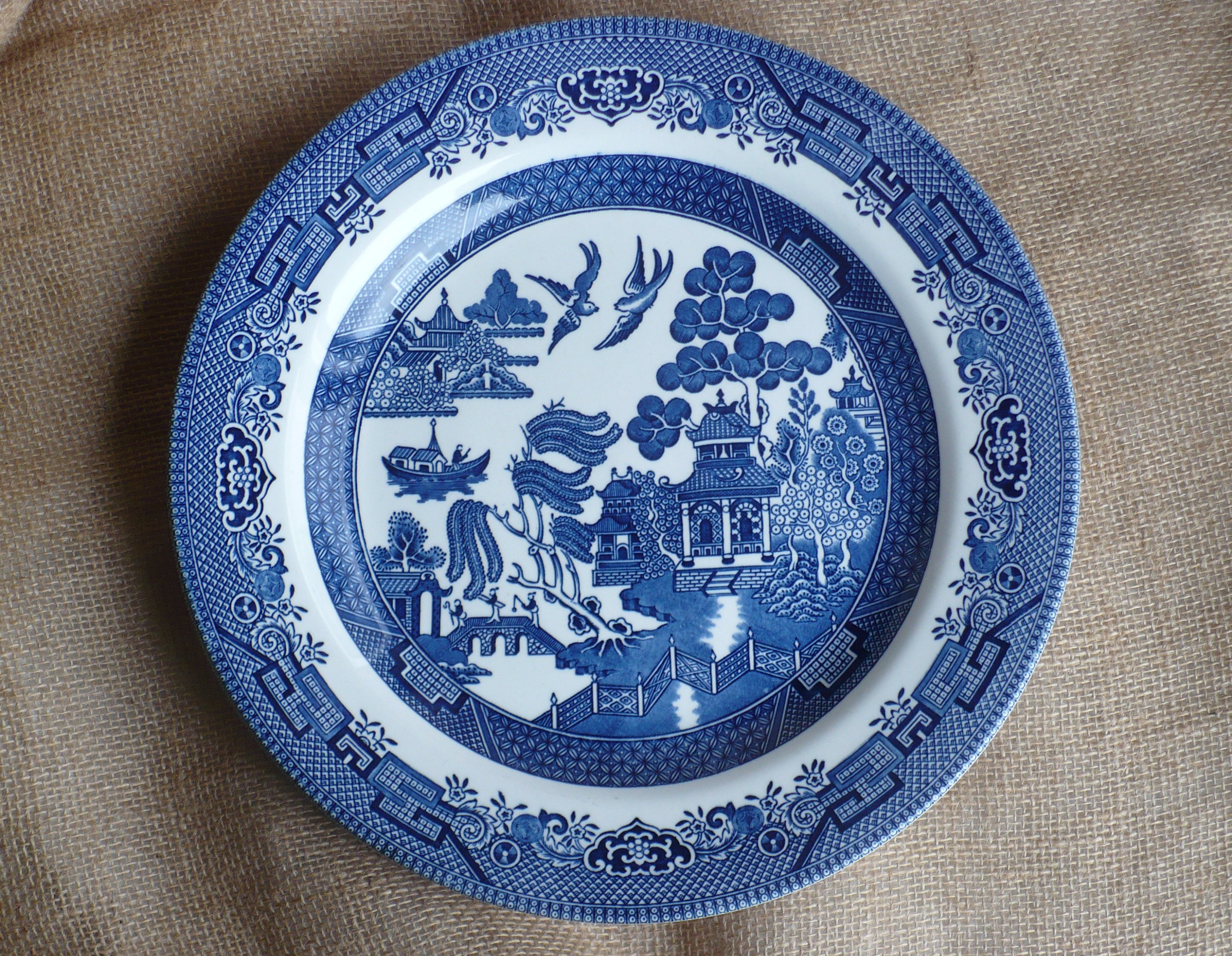 Vintage Churchill Dinner Plate Churchill England Willow Dish Etsy