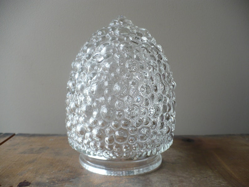 Acorn Shape Glass Light Globe Vintage Clear Glass Ceiling Etsy