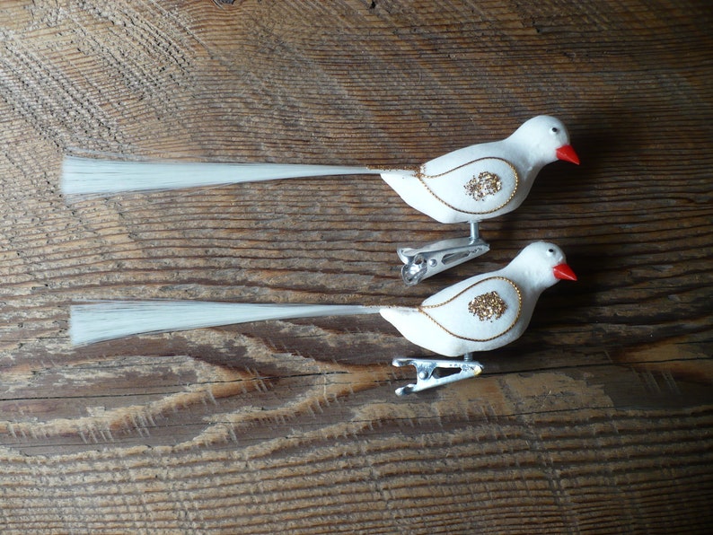 Tan Clip-on Bird - Set of 2