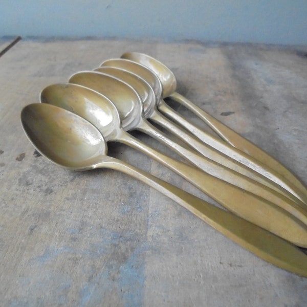 Vintage Set of Metal Baby Spoons, Collectible Spoons, Vintage Baby Silverware, TheEarlyBirdFinds