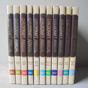 Vintage Childcraft Annual Book Collection, The 1980-1990 Childcraft Annual Hardcover Books, TheEarlyBirdFinds