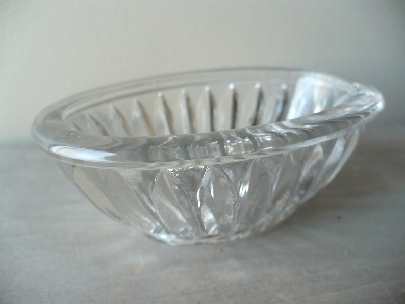 Vintage Clear Glass Salt Dip Vintage Entertaining TheEarlyBirdFinds Cut Glass Salt Cellar