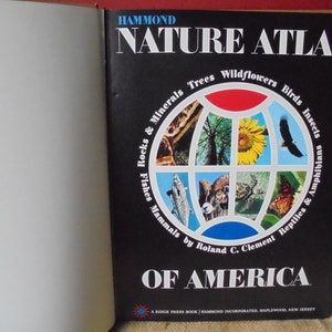 Vintager Hammond Nature Atlas of America Classics Edition, Ein Amerika-Hardcover-Buch eines Naturforschers, Vintage Atlas, TheEarlyBirdFinds