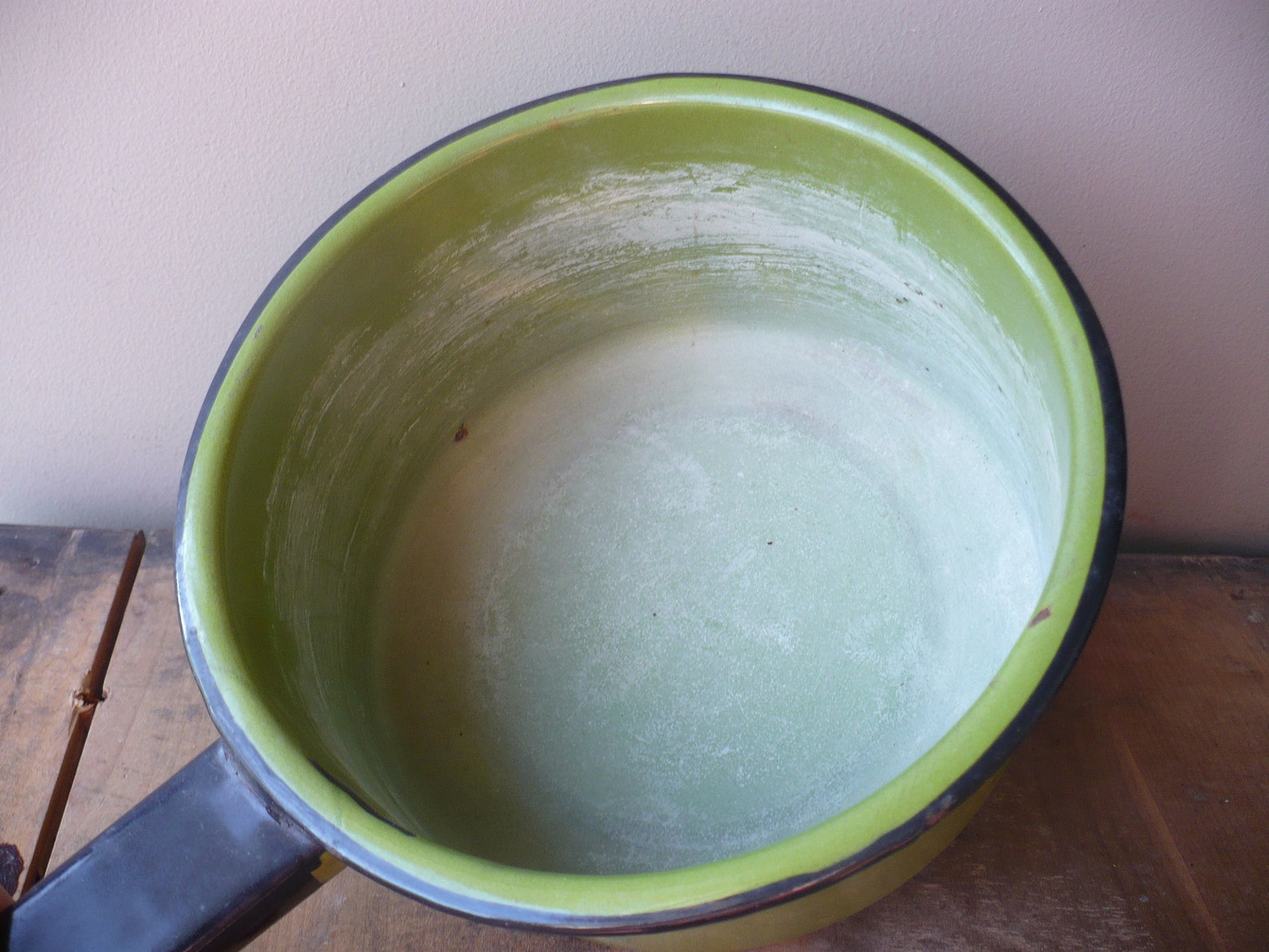 Vintage Green Enamel Saucepan Vintage Cookware Black and Etsy