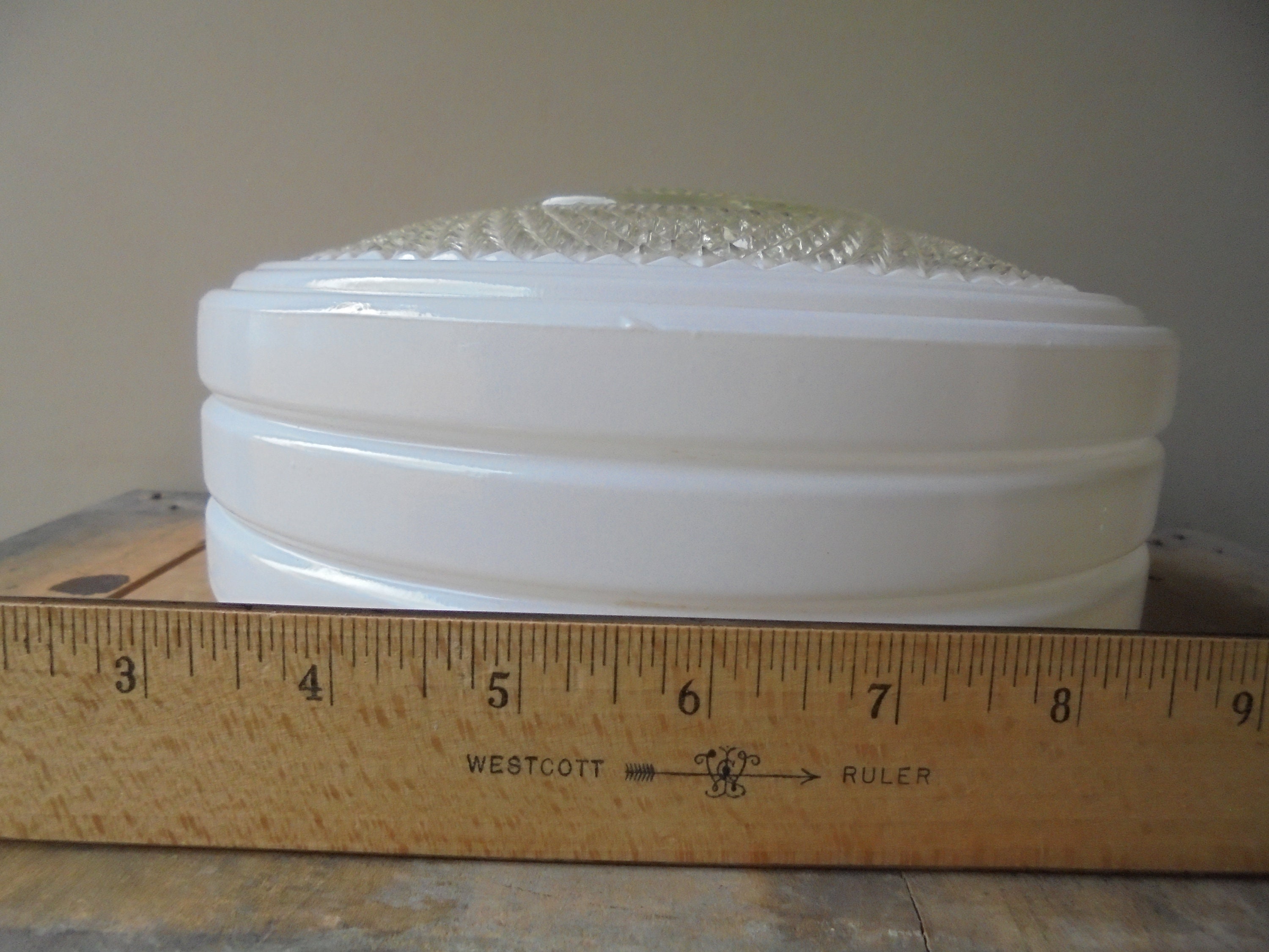 Vintage Frosted Glass Light Cover Textured Glass Ceiling Etsy