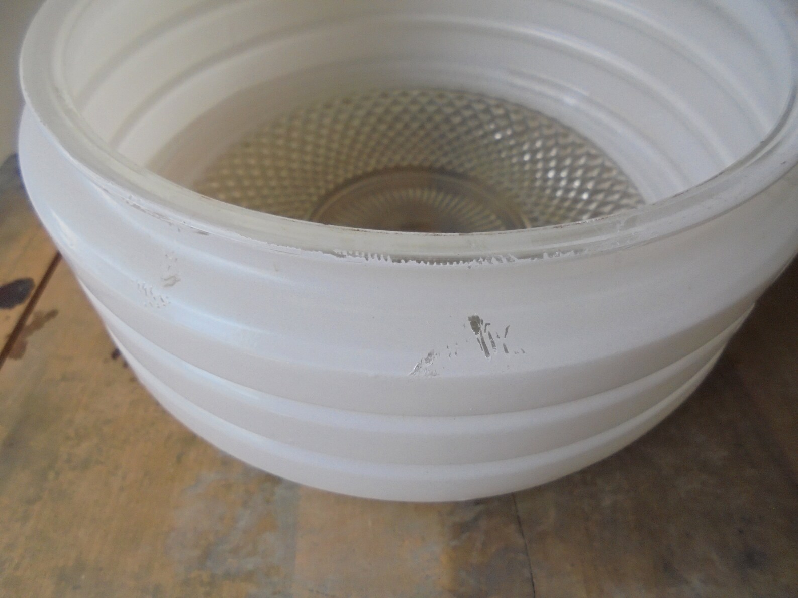 Vintage Frosted Glass Light Cover Textured Glass Ceiling Etsy