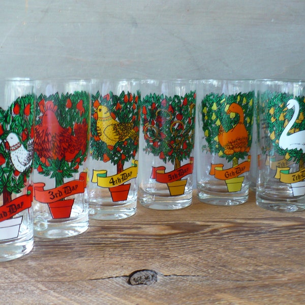 12 Days of Christmas Glassware, Replacement Glass, Glassware by Brockway, Christmas Drink Ware, TheEarlyBirdFinds