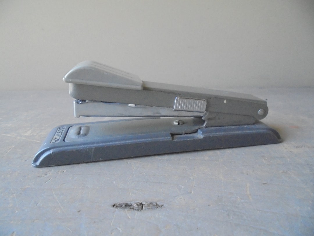 Vintage Bostitch Stapler, Vintage Office Supply, Mini Gray Bostitch B8 Stapler