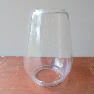 Vintage Glass Oil Lantern Chimney, Clear Glass Chimney Light Cover, Hurricane Lamp Replacement Part, TheEarlyBirdFinds