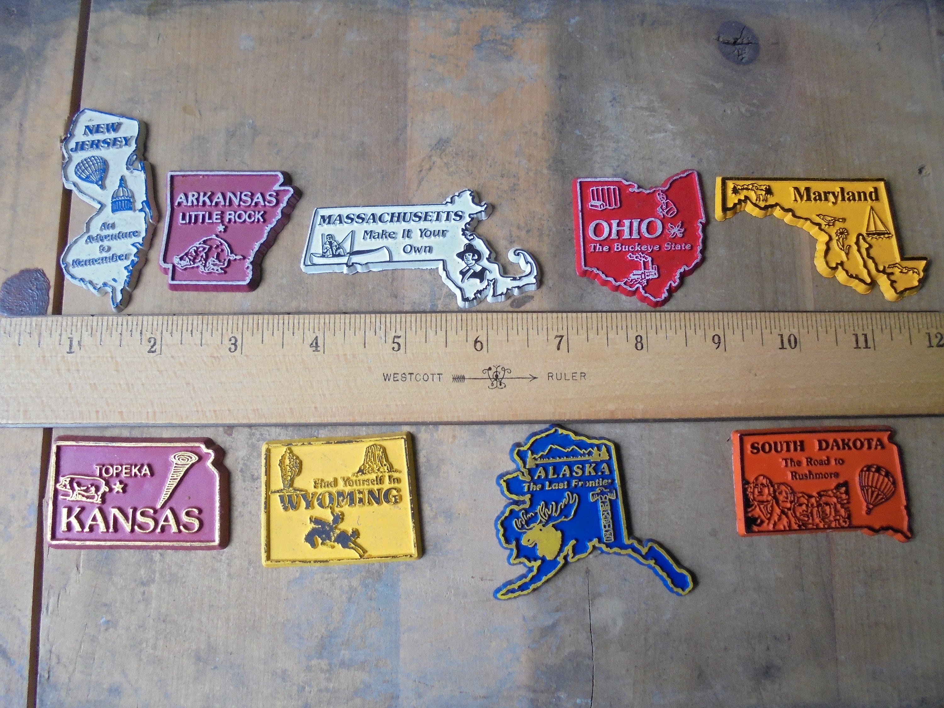 Aruba FootWhere Souvenir Magnets - 6 Piece Set With Real Beach Sand, Made In USA