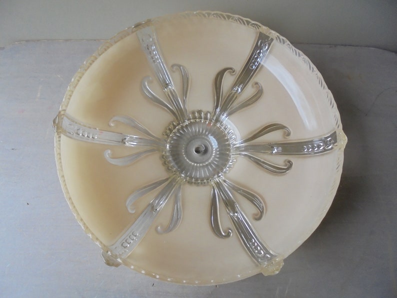 Antique Ceiling Light Cover Large Round Glass Light Globe Etsy