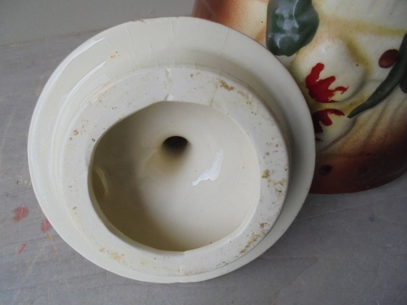 Butter Churn Cookie Jar With Flowers Vintage Kitchen Cookie - Etsy