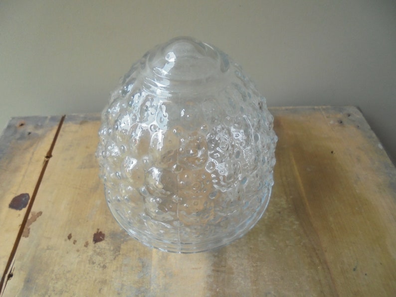 Acorn Shape Glass Light Globe Vintage Clear Glass Ceiling Etsy