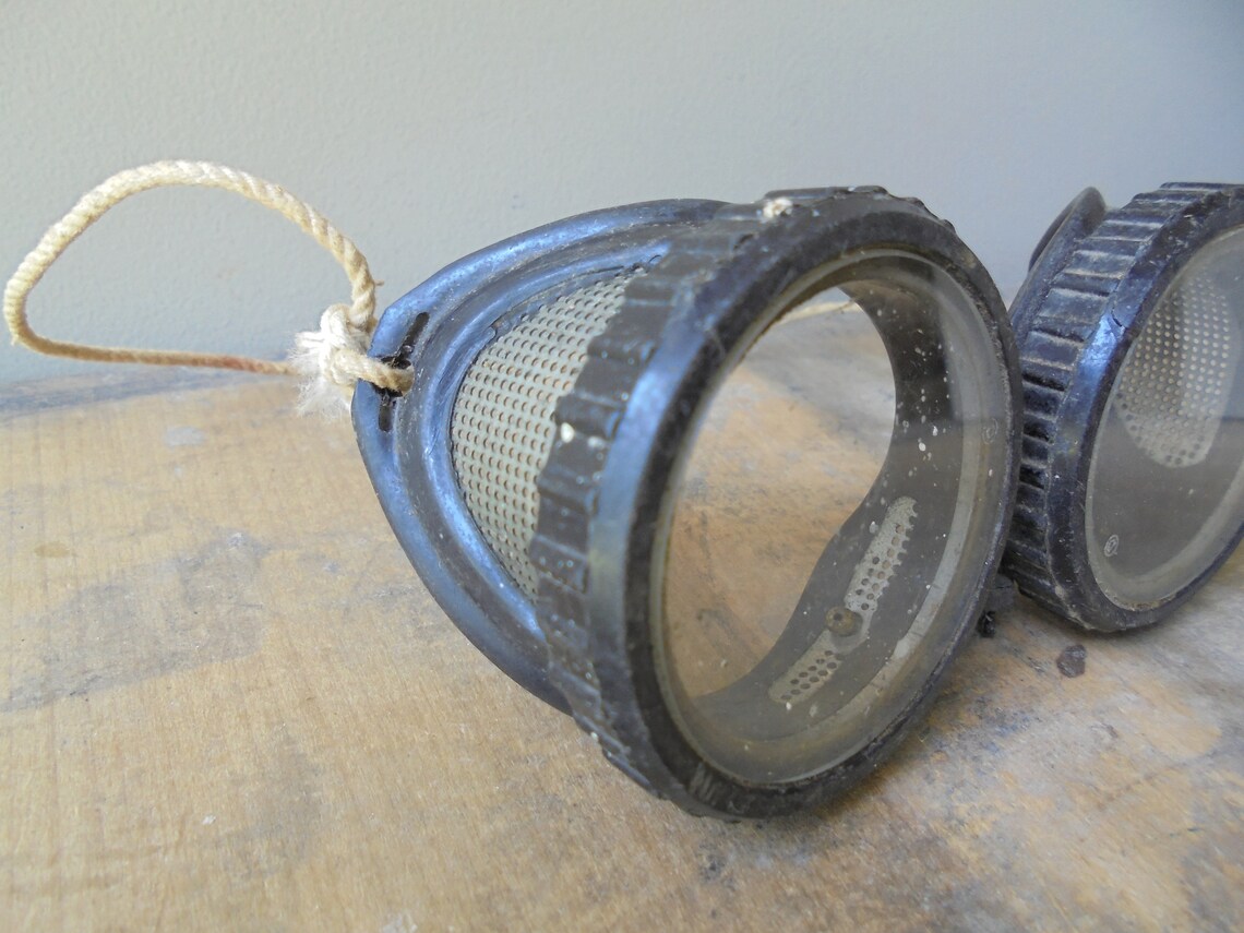 Vintage Safety Glasses Antique Glass Lenses Vintage | Etsy