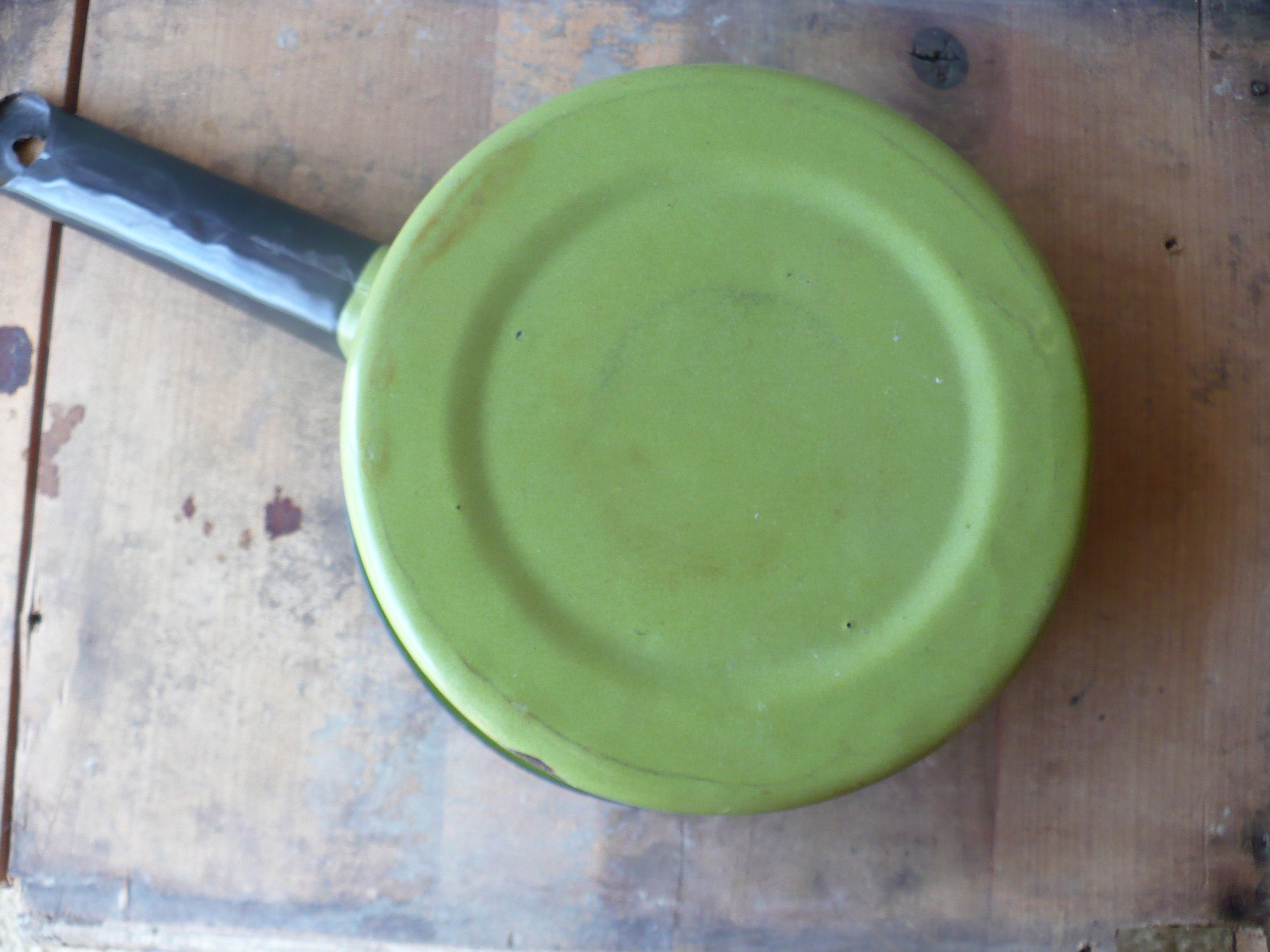 Vintage Green Enamel Saucepan Vintage Cookware Black and Etsy