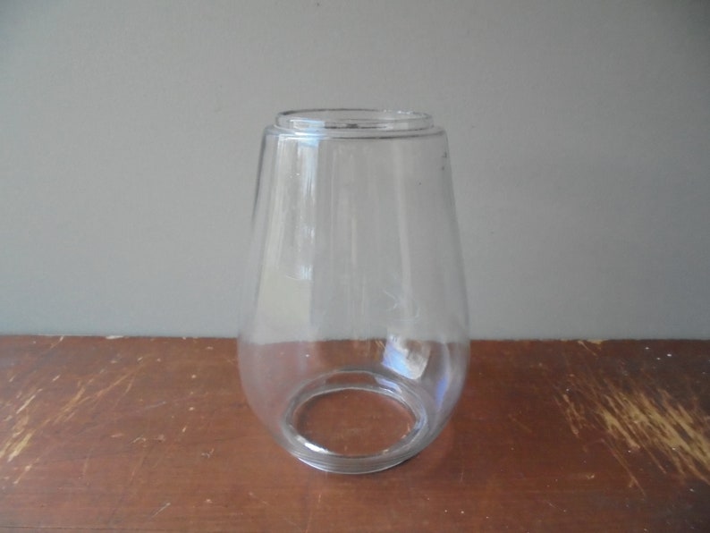 Vintage Glass Oil Lantern Chimney Clear Glass Chimney Light Etsy