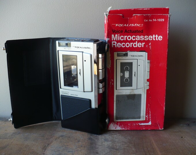 Vintage Realistic Microcassette Recorder Micro 20, Vintage Blank Tapes