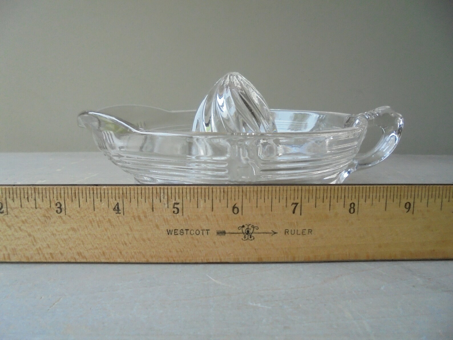 Vintage Glass Hand Juicer Juicer With Finger Loop Handle Etsy