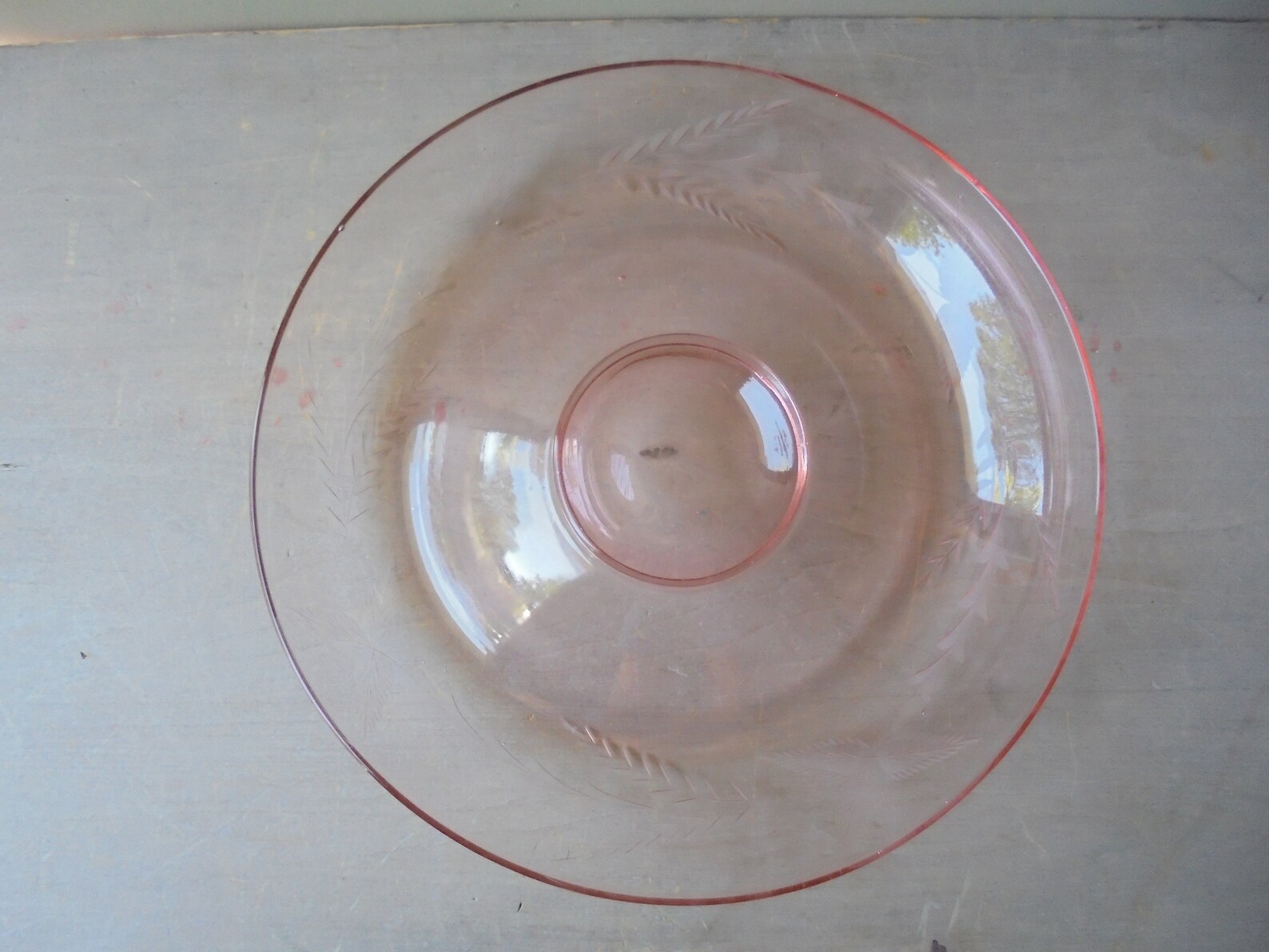 Vintage Pink Glass Serving Bowl Pink Chips and Dip Serving Etsy