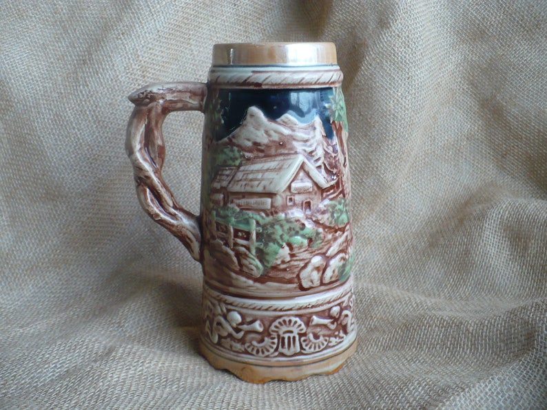 Vintage Musical Beer Stein Vintage Music Box Made in Japan Etsy