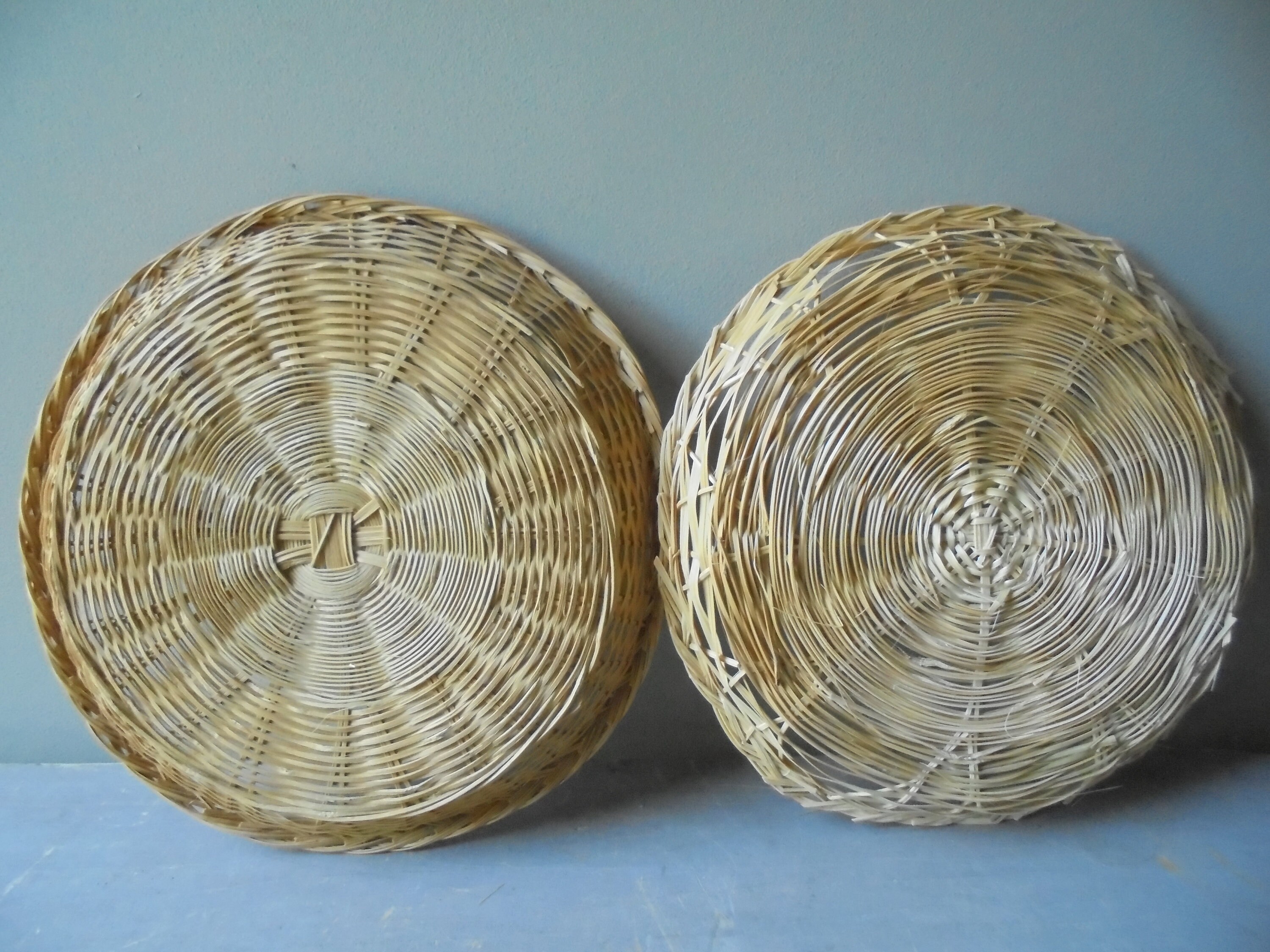 Vintage Paper Plate Holder Set of Six Wicker Paper Plate Etsy
