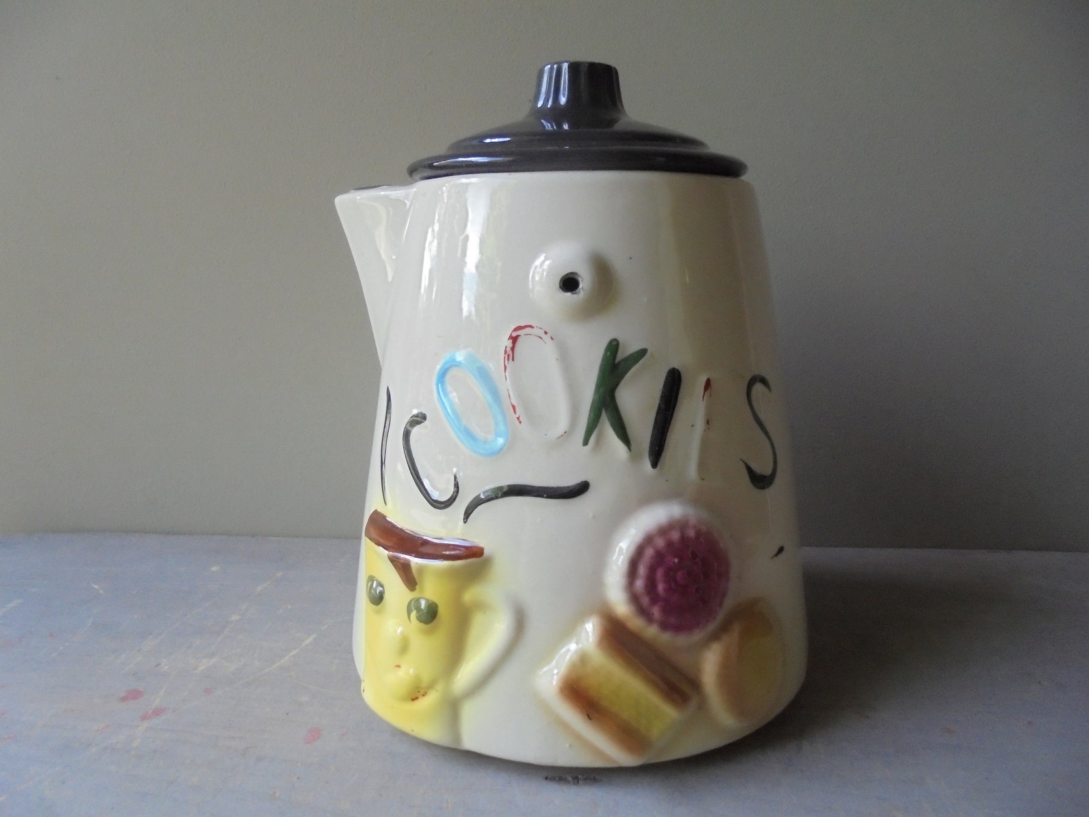 Vintage Teapot Cookie Jar Vintage Kichen Canister Cookies Etsy