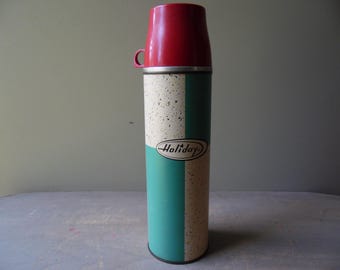 Vintage Quart Size Holiday Thermos The American Thermos Products Co., TheEarlyBirdFinds