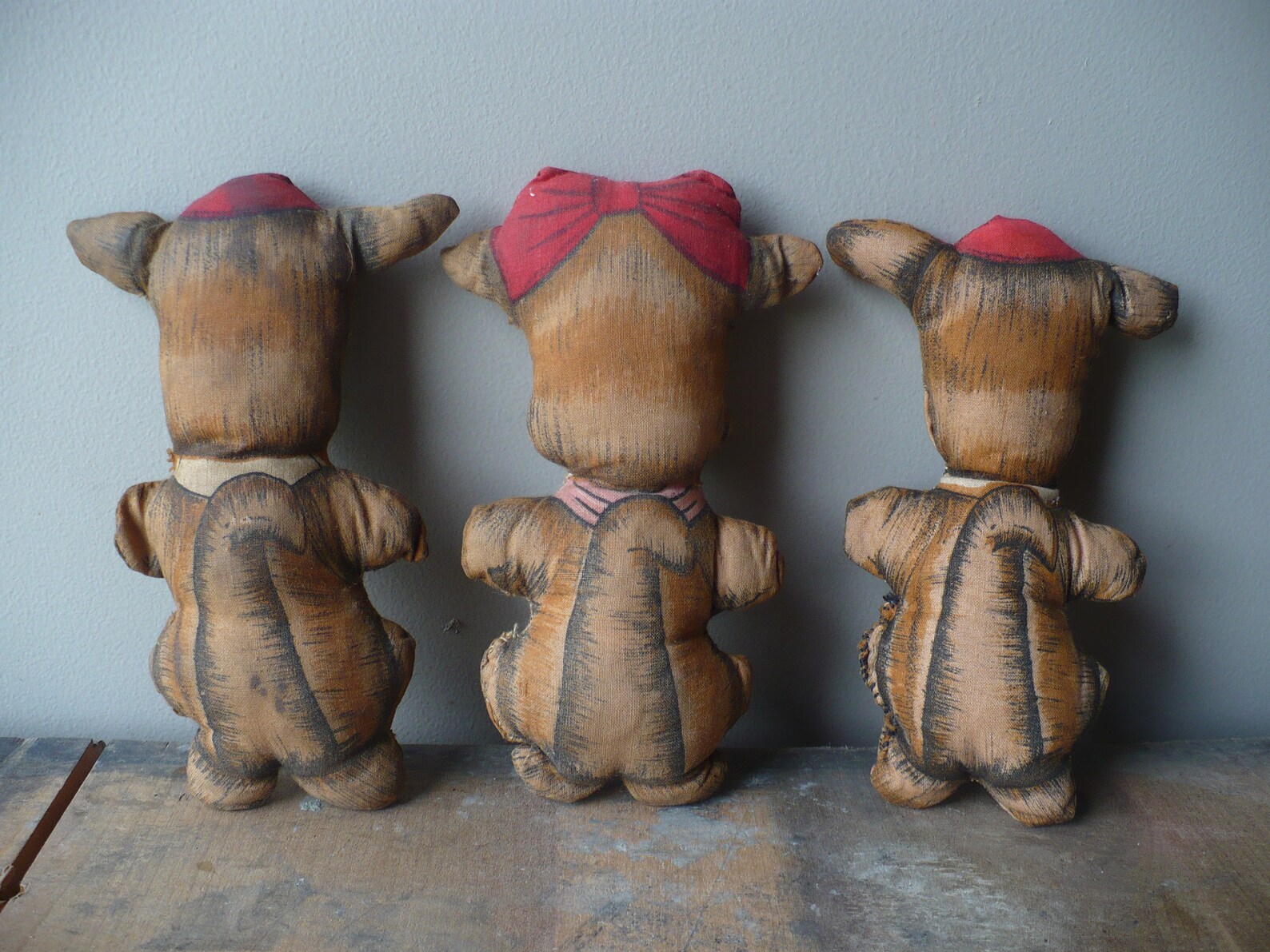 Vintage Stuffed Pillow Doll Collection Antique Stuffed Toy Etsy