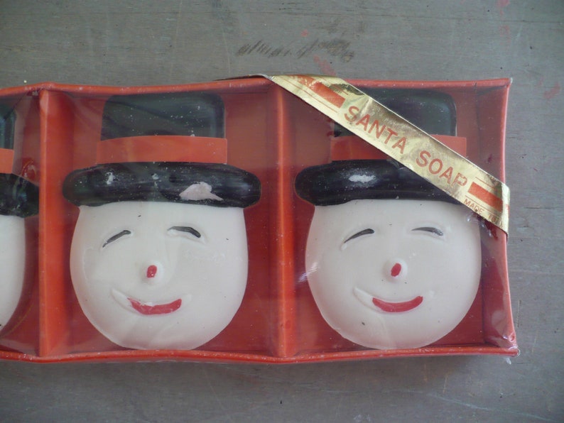 Vintage Christmas Soap NOS Novelty Soap Santa Snowman Soap Etsy