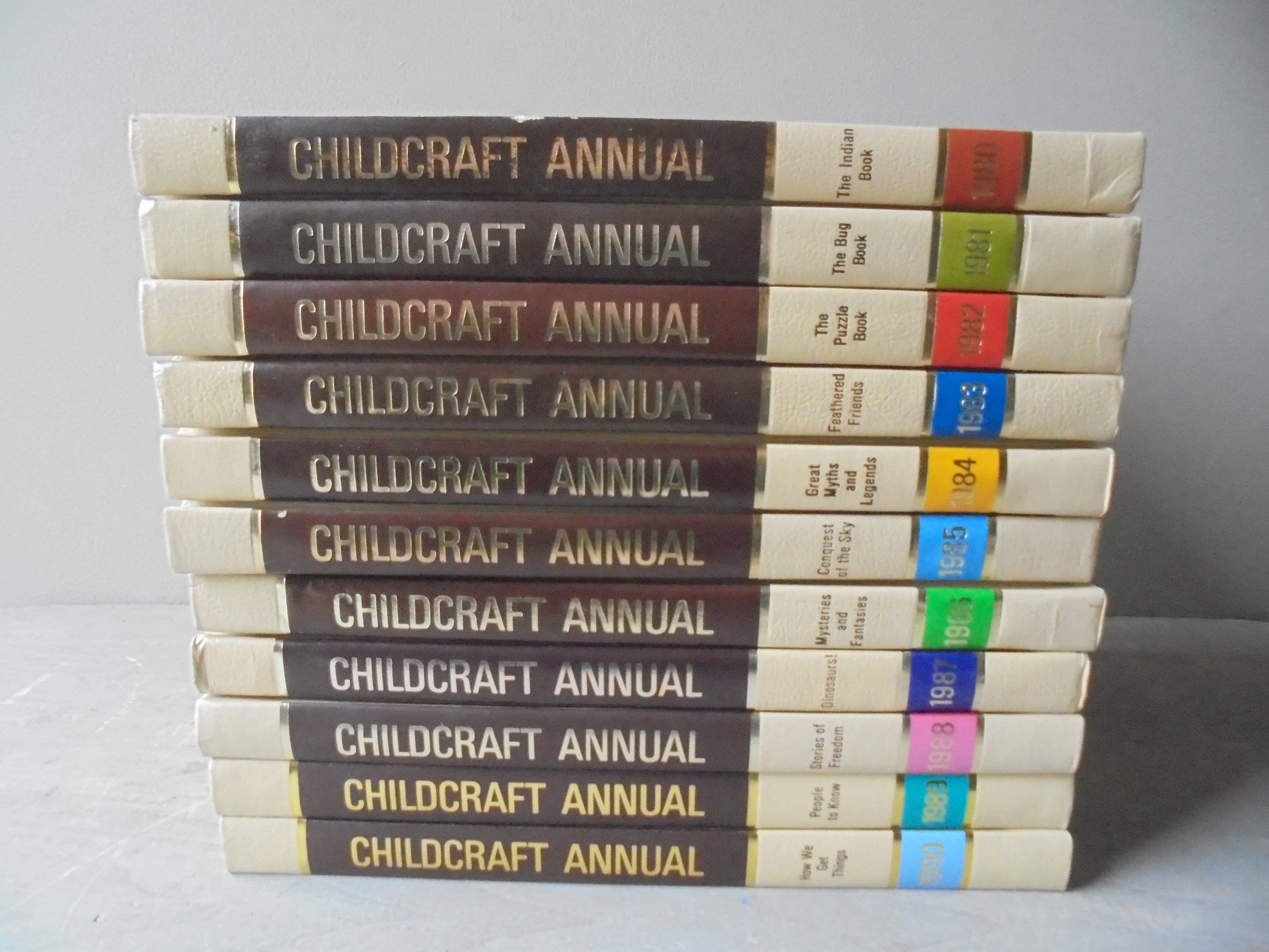 Vintage Childcraft Annual Book Collection, the 1980-1990