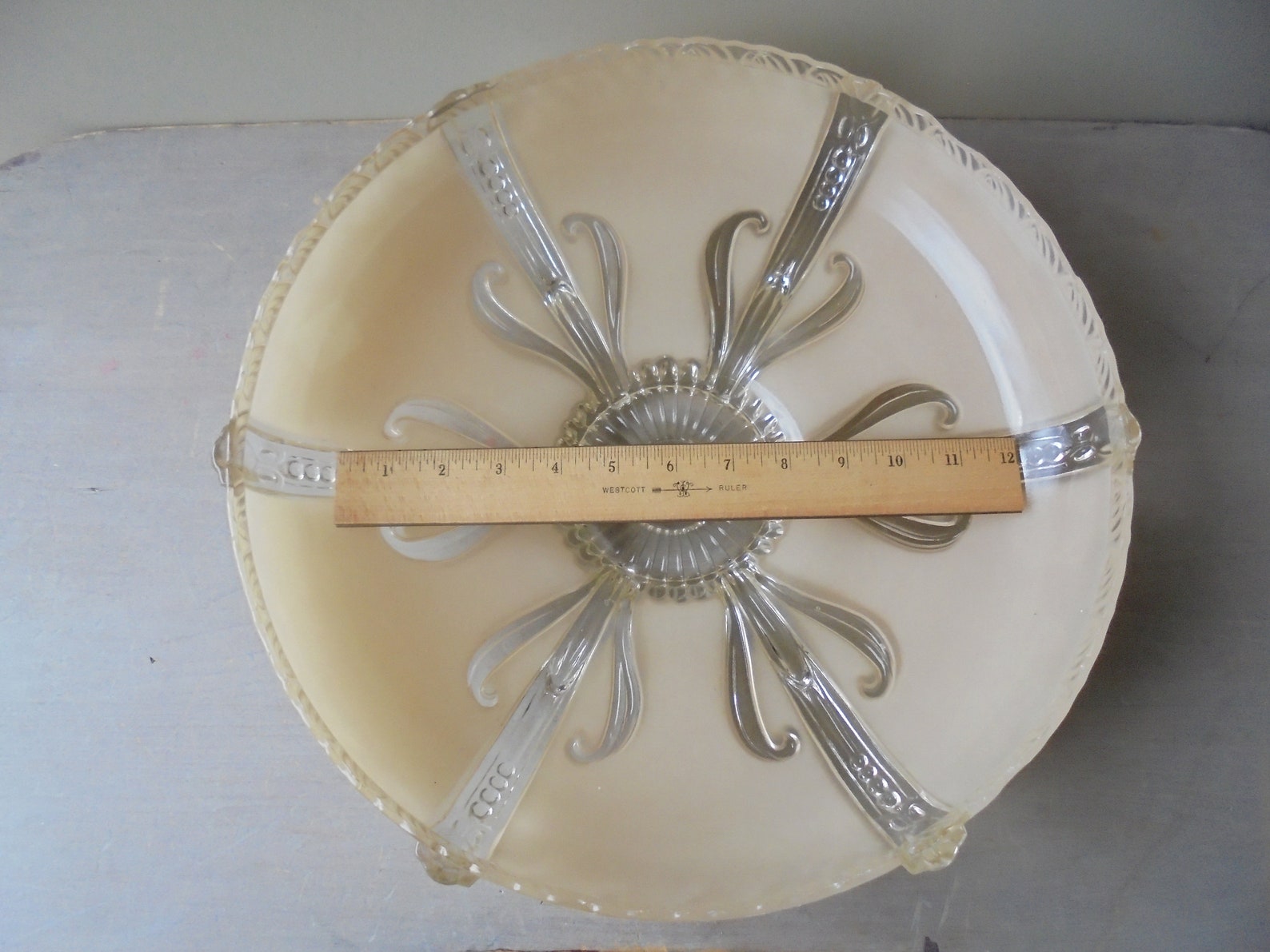 Antique Ceiling Light Cover Large Round Glass Light Globe Etsy