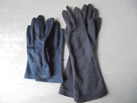 Vintage Women's Formal Wear Gloves, Ladies Black Evening Gloves, TheEarlyBirdFinds