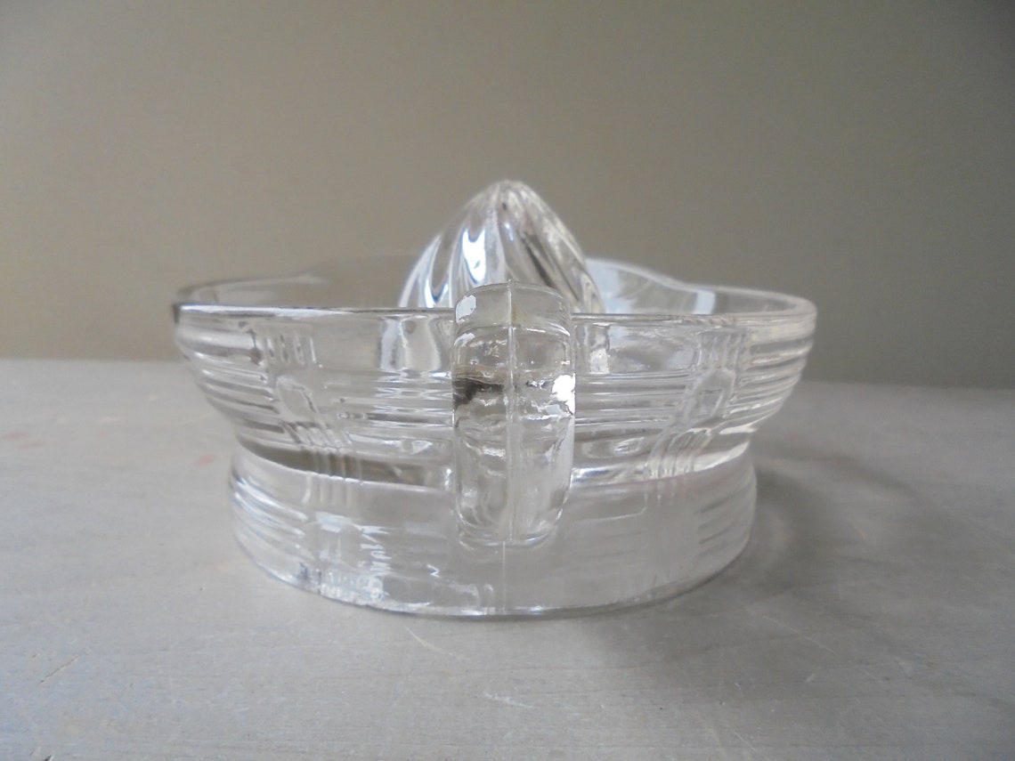 Vintage Glass Hand Juicer Juicer With Finger Loop Handle Etsy