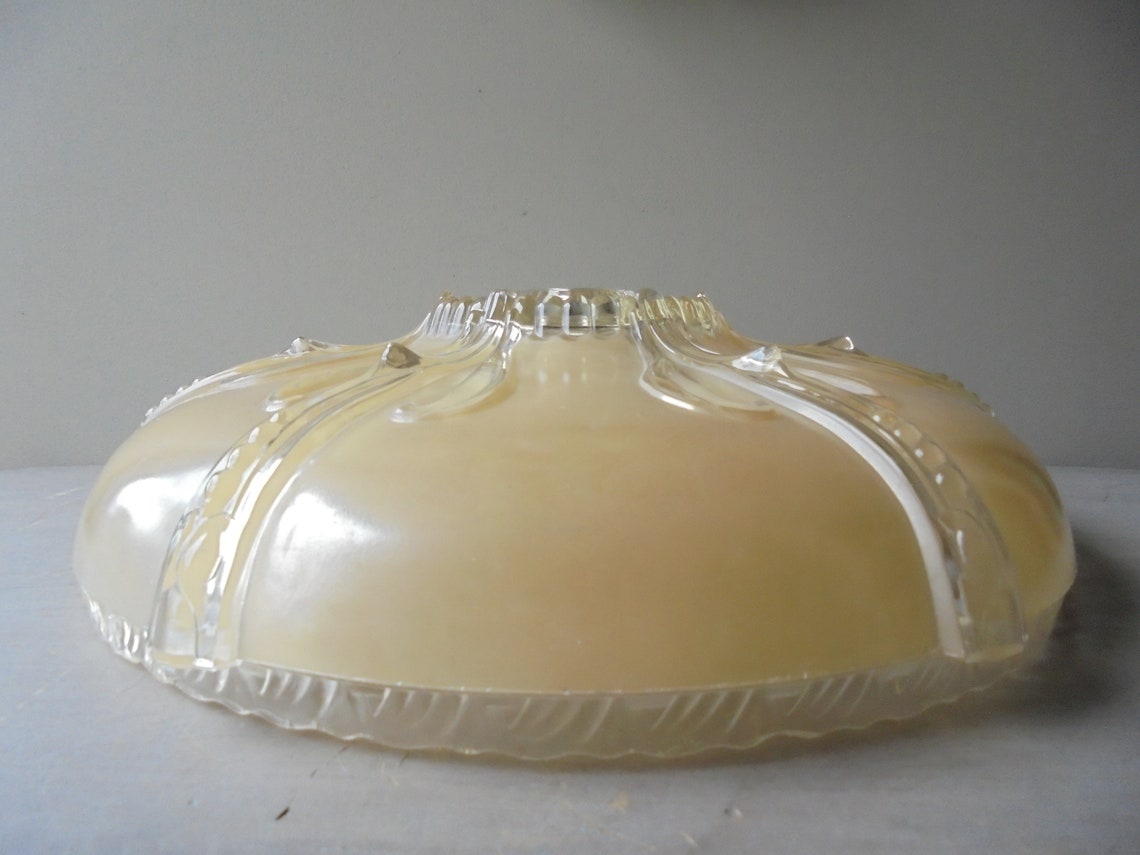 Antique Ceiling Light Cover Large Round Glass Light Globe Etsy